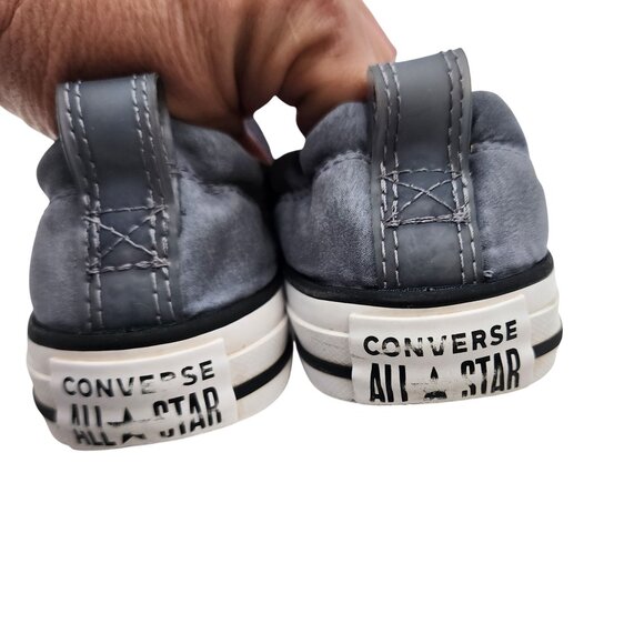 Converse All Star Gray Slip-On Womens Sneakers Size 6 - Picture 5 of 7